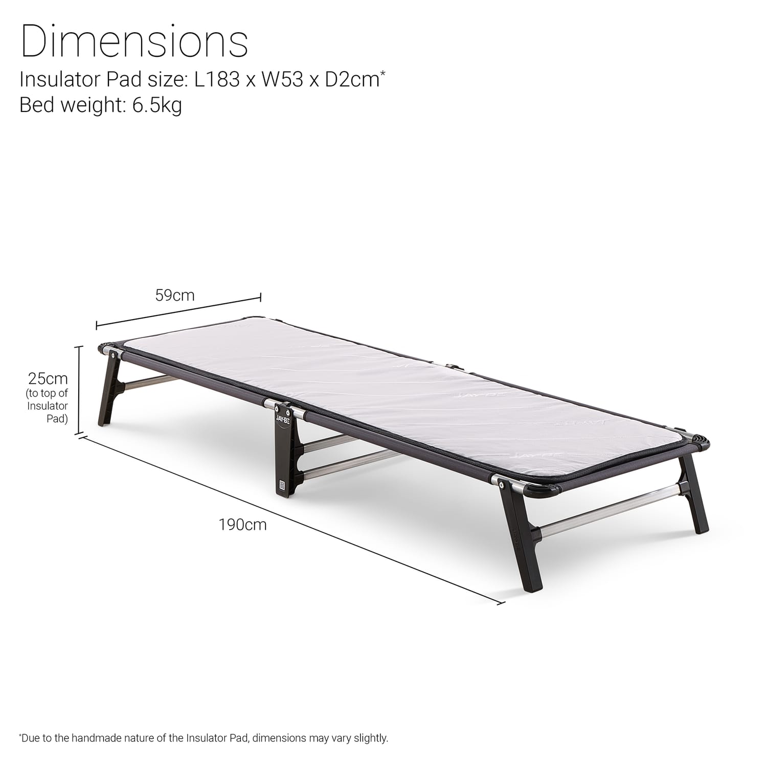 Jay-Be LE59 Lite Folding Bed with e-Fibre Insulator Pad - Single, product image 14