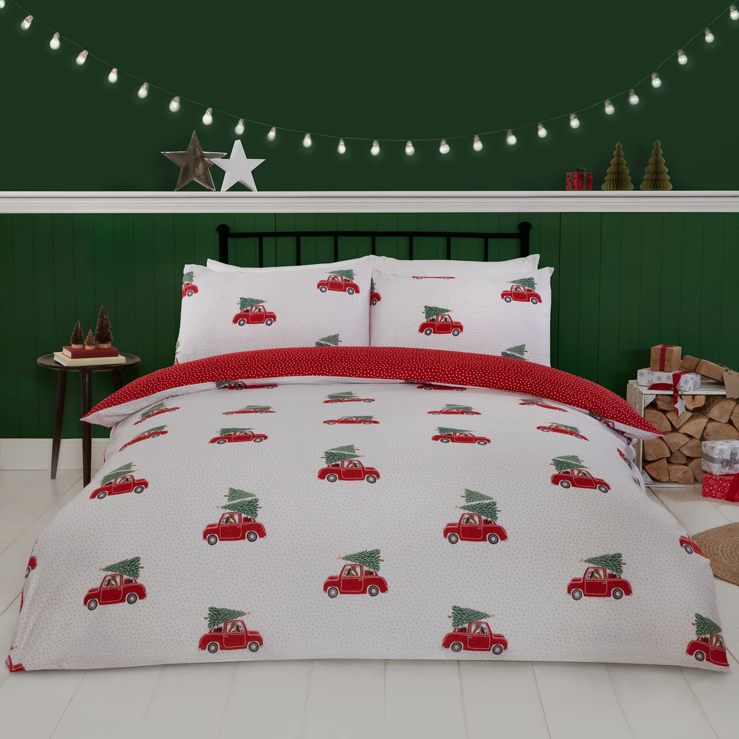 Home Collections Brushed Cotton Printed Duvet Cover - Cars Super King