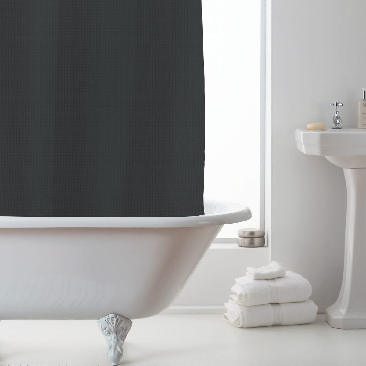Bath Waffle Shower Curtain