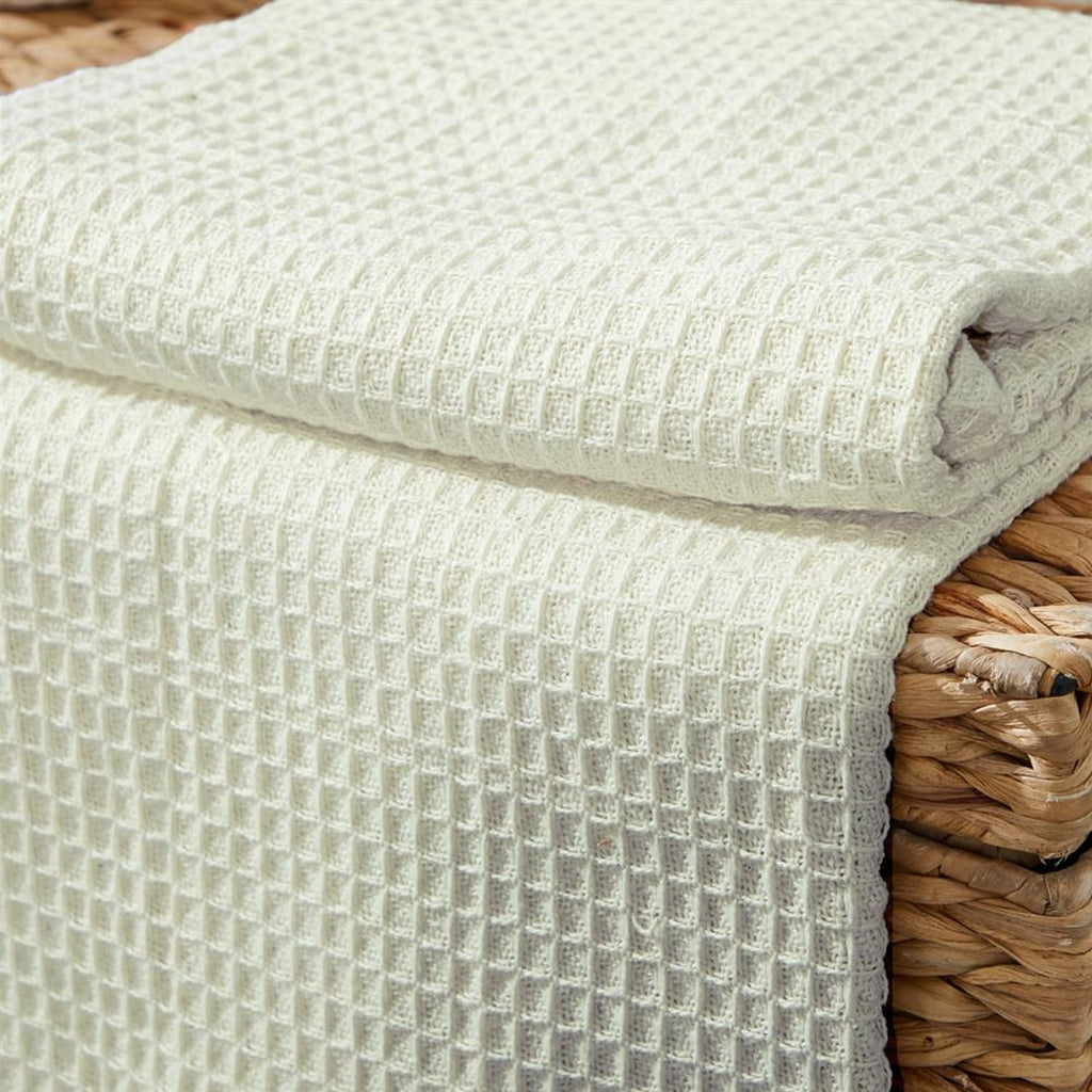 Escapism Organic Cotton Waffle Throw, product image 2