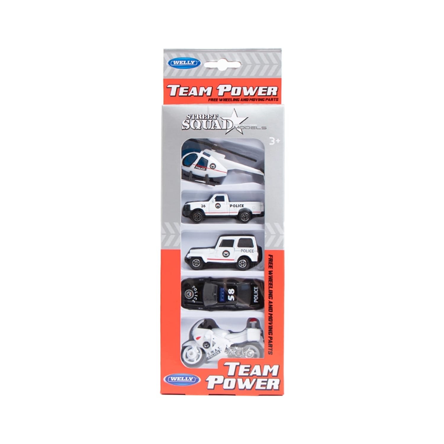 Welly Team Power Street Squad Vehicle Set 5 Pack, product image 2