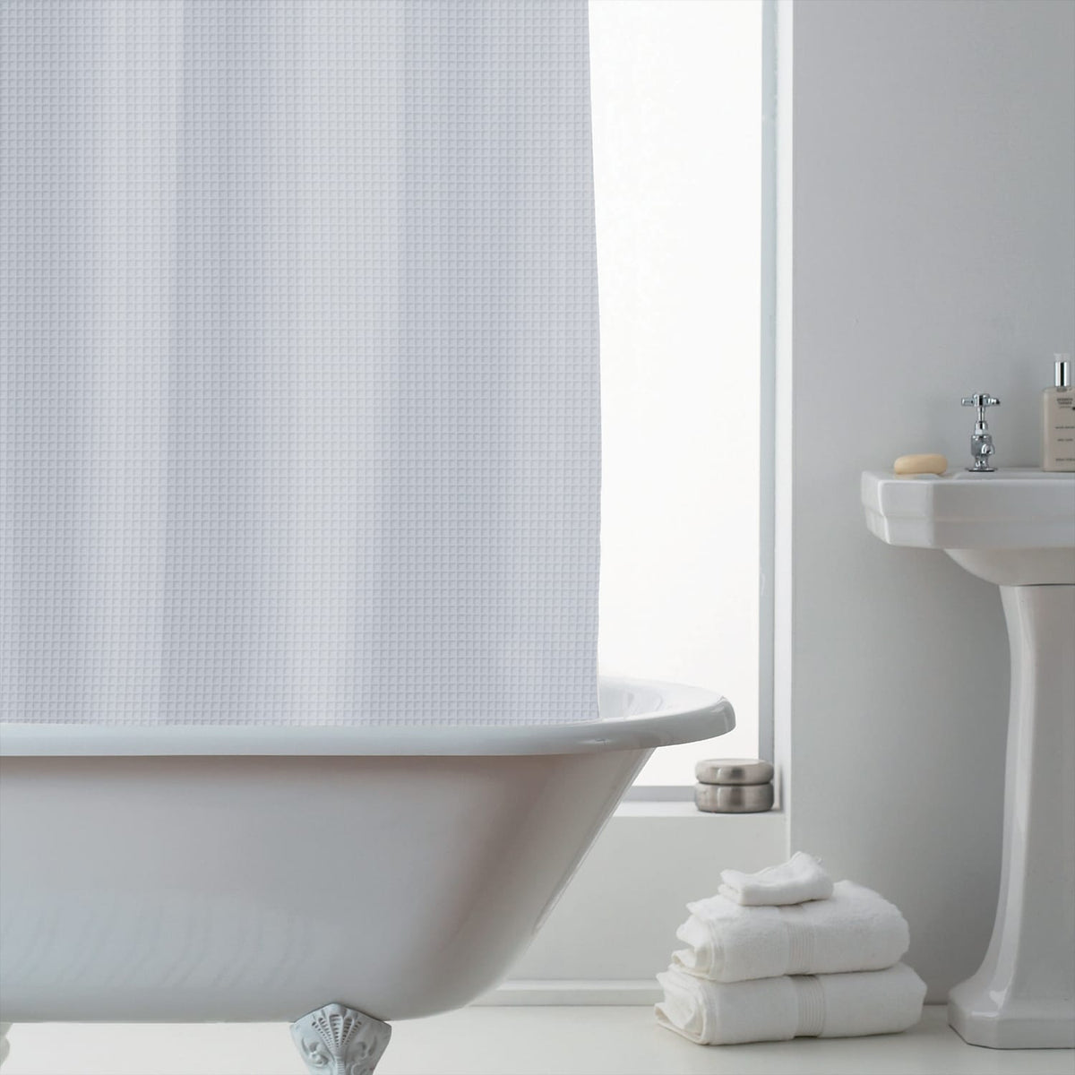 Bath Waffle Shower Curtain, product image 3
