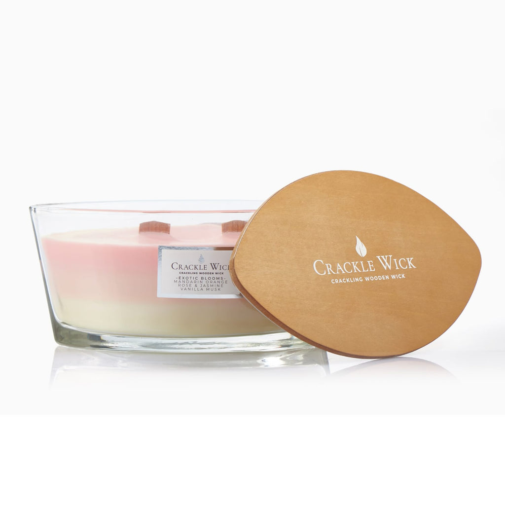 Crackle Wick Crackling Wooden Wick Candle 485g - Exotic Blooms, product image 2
