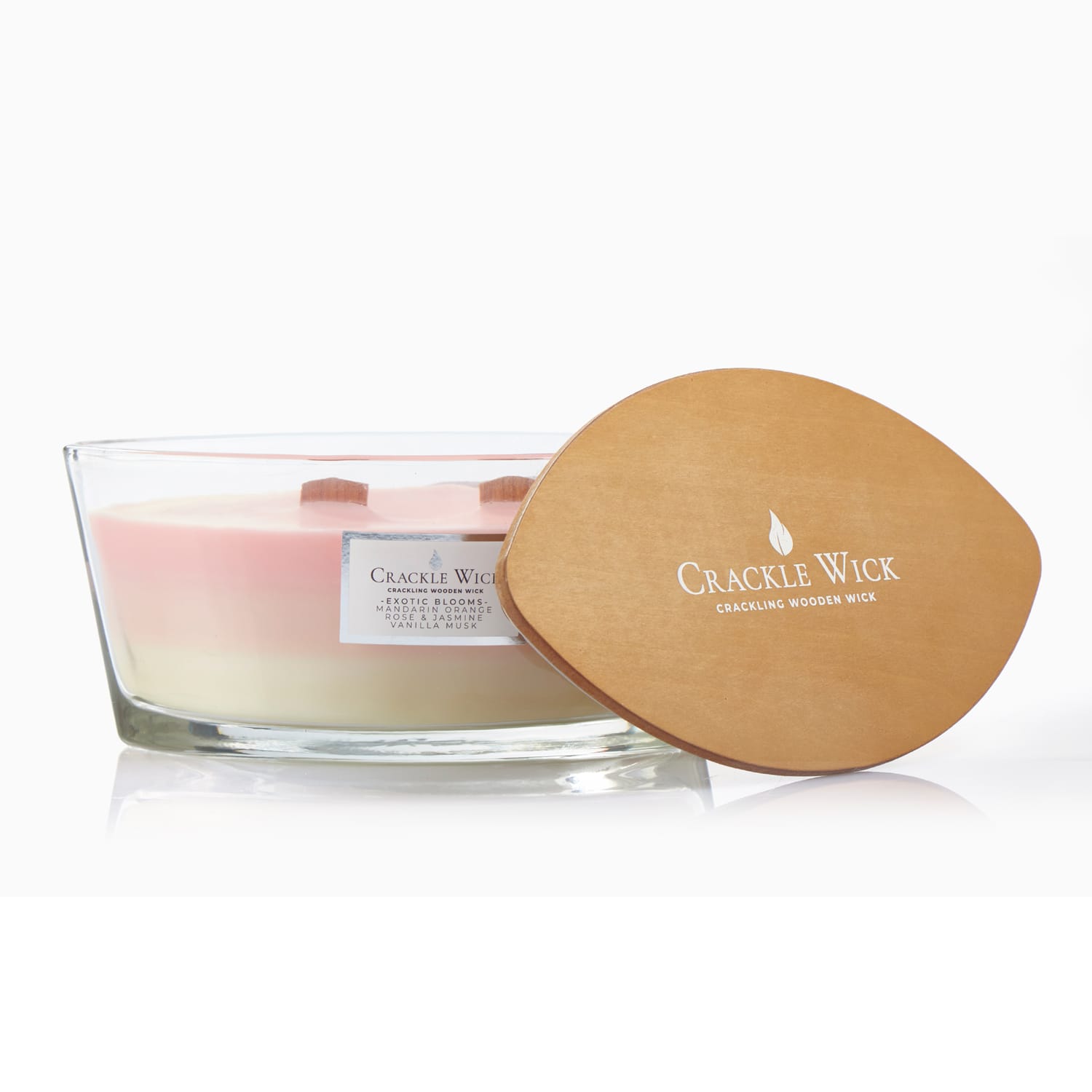 Crackle Wick Crackling Wooden Wick Candle 485g - Exotic Blooms, product image 2