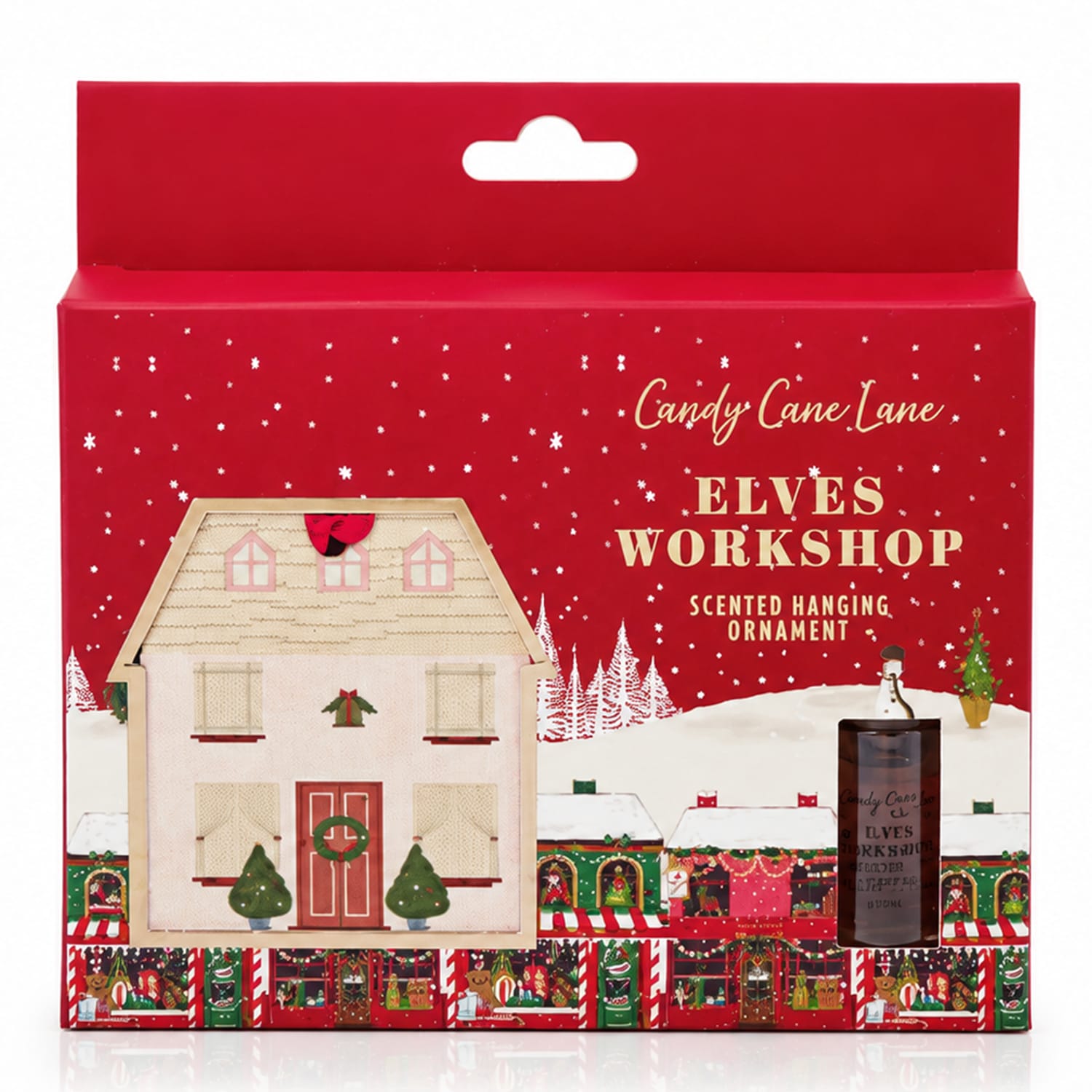 Candy Cane Lane Scented Hanging Ornament - Elves Workshop