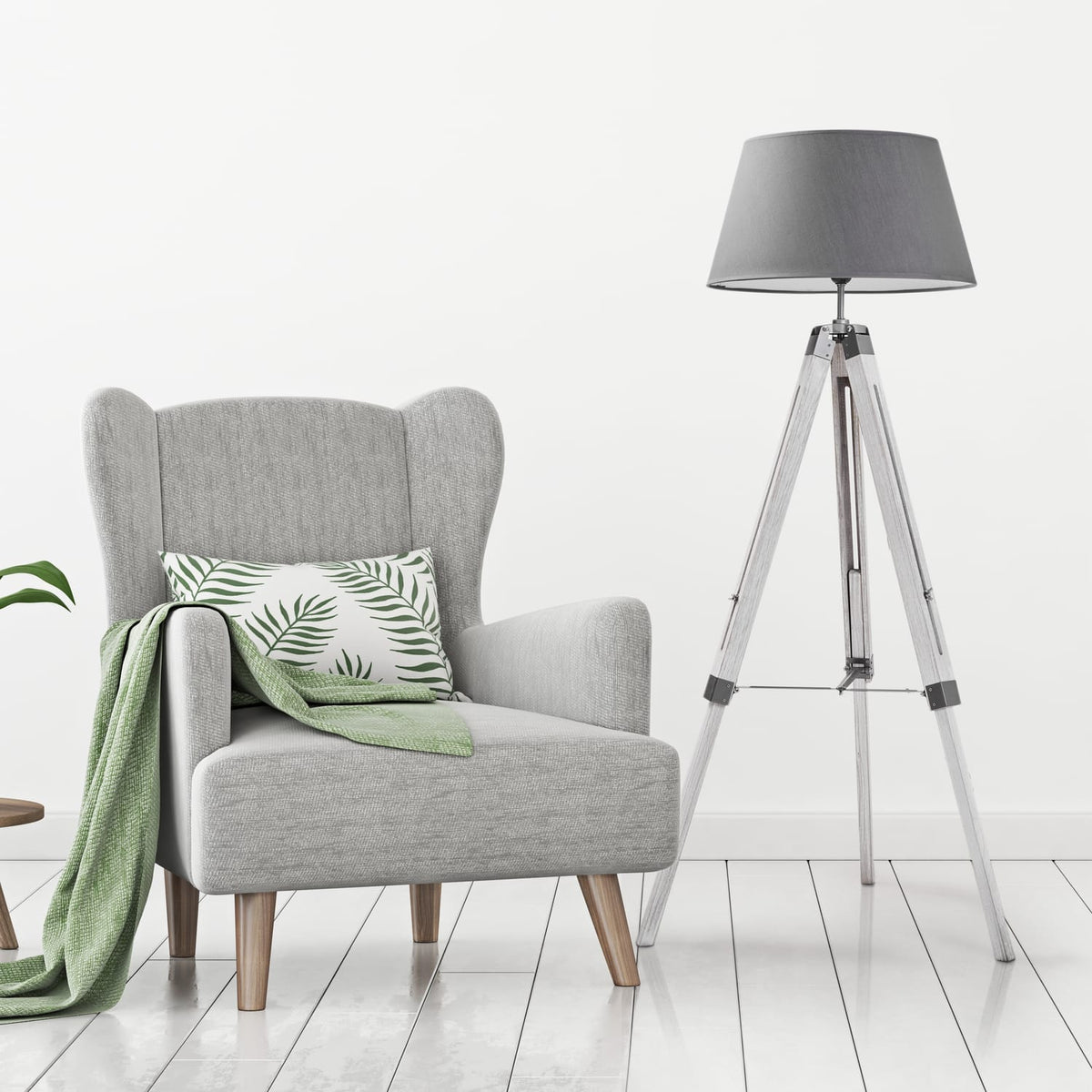 Casa Moda Wooden Tripod Floor Lamp, product image 2