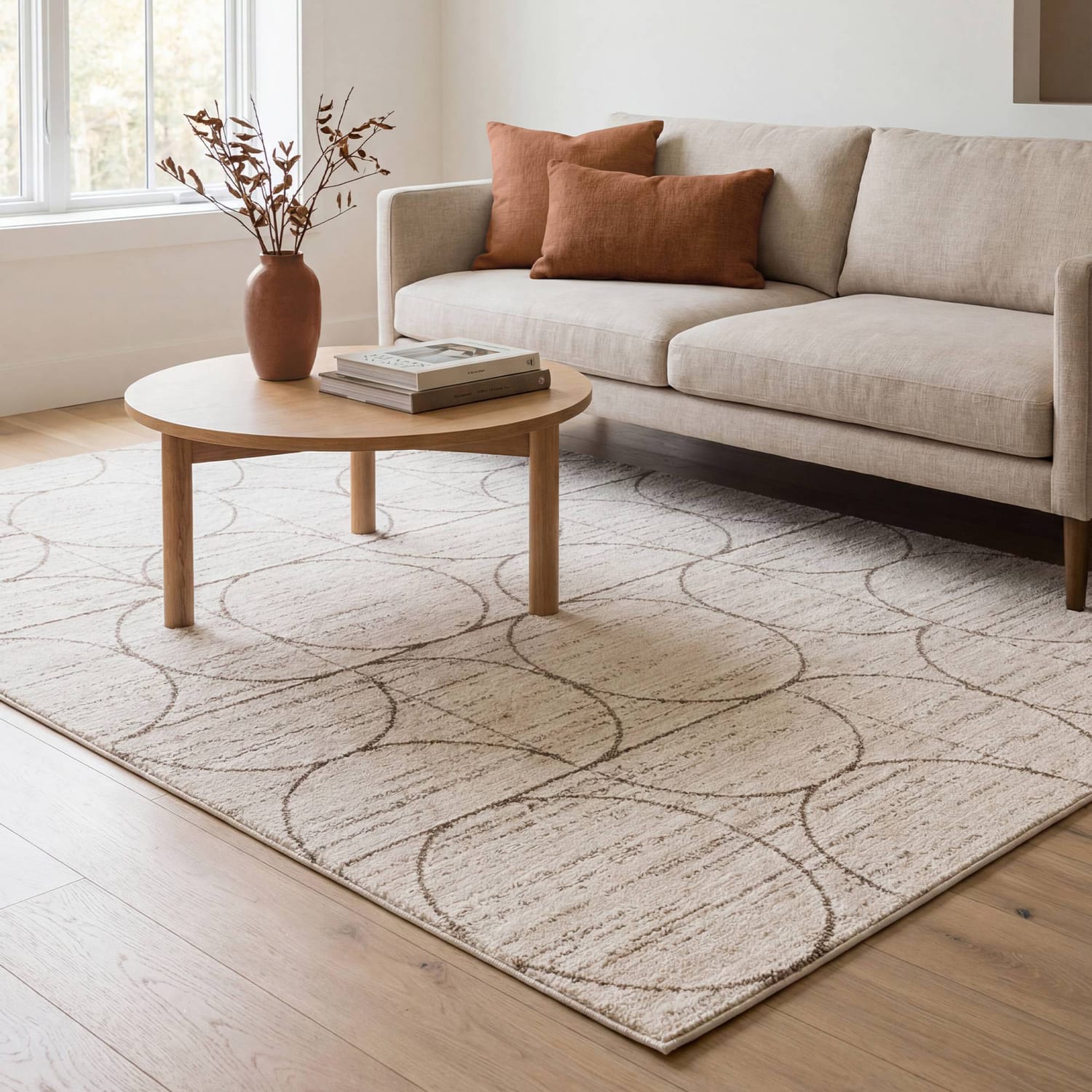 The Rug Edit Oslo Moons Rug OS03 - Cream/Natural